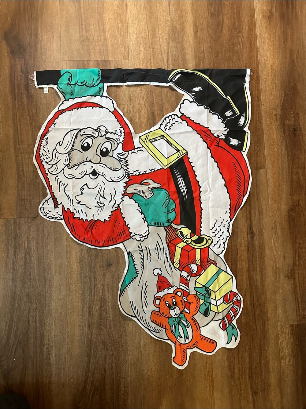 Vintage 1996 Nylon Santa Claus Outdoor Yard Flag